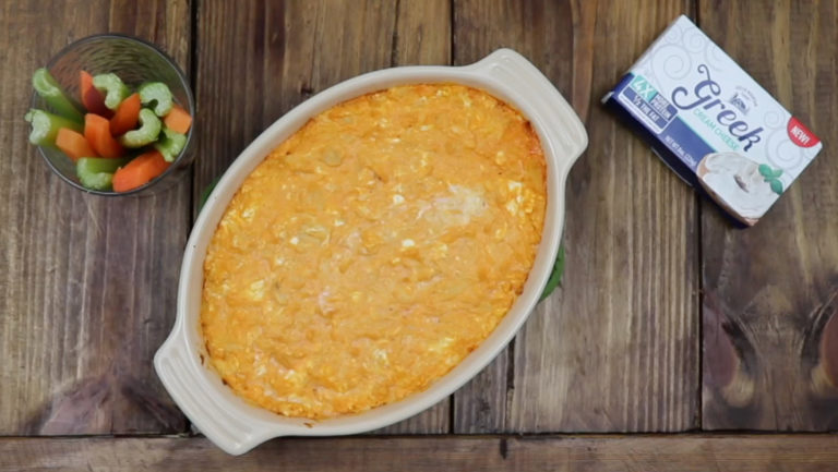Greek Buffalo Chicken Dip