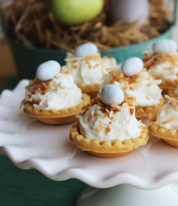 Greek Cream Cheese Coconut Tarts