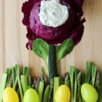 Greek Cream Cheese Veggie Flower Dip